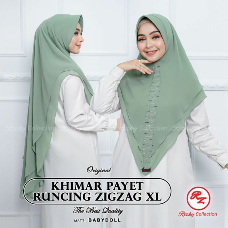 Khimar Lancip ceruty babydoll 2 layer