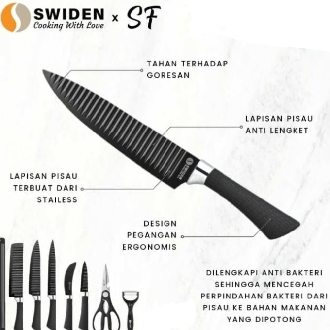PISAU SET SWIDEN X SF / KNIFE SET 7 PCS RIRITRI73