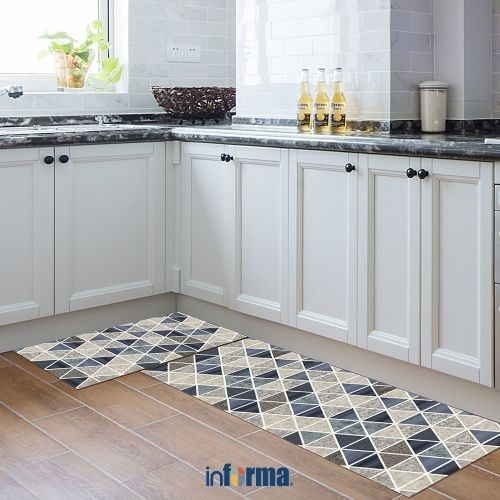 INFORMA - KESET DAPUR 46X75 CM PVC MOTIF TRIANGLE