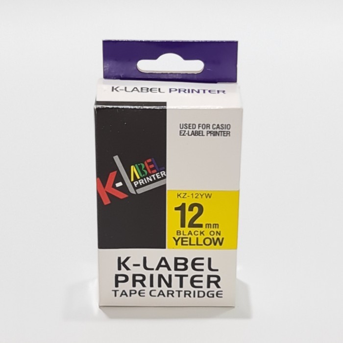 

Label 12mm For Casio K-Label Printer Tape Catridge for Casio KZ-12YW