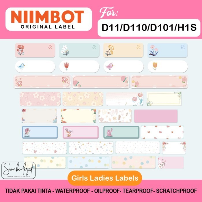 

Girl Ladies Stiker Niimbot D11 / D110 / D101 Label Sticker Roll Refill