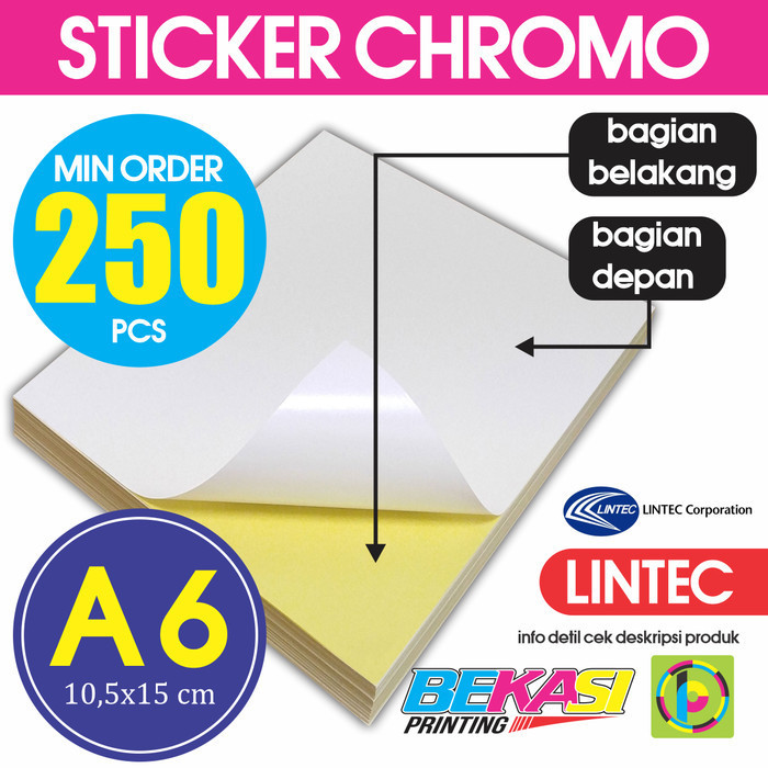 

Kertas Sticker Glossy Original by Lintec Japan A6 - High Quality