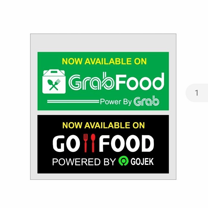 

Sign GoFood 20x20 Signboard Akrilik UV Print