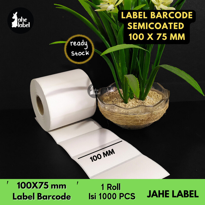 

LABEL STIKER BARCODE 100x75 mm DIRECT THERMAL 1000 PCS