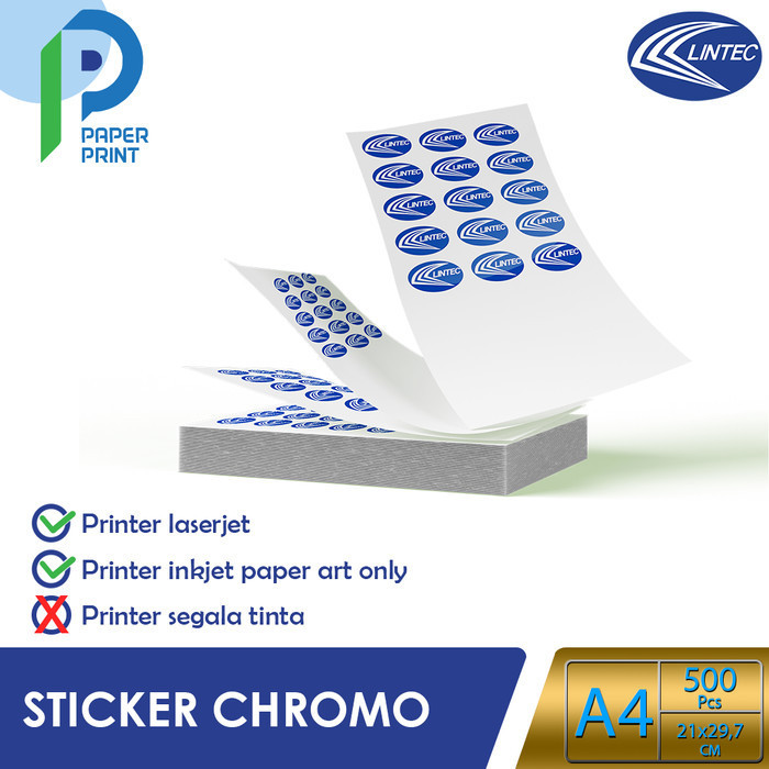 

Sticker CHROMO Glossy Premium Quality Uk. A4 Isi 500 Lembar Pas 1 Rim