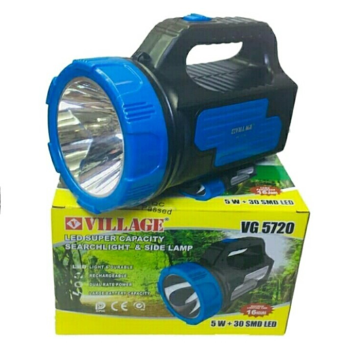 Senter Charge Led 5 Watt + Lampu samping 30 smd Village VG 5720