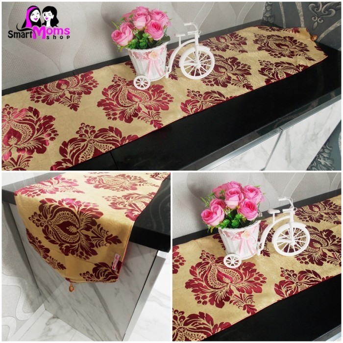 TAPLAK MEJA PANJANG MINIMALIS MODERN/TAPLAK MEJA TAMU KLASIK KREMMARON