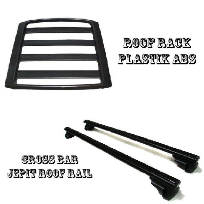 Paket Roof Rack & Cross Bar Model Jepit Roof Rail Mobil Honda Freed Terlariss 