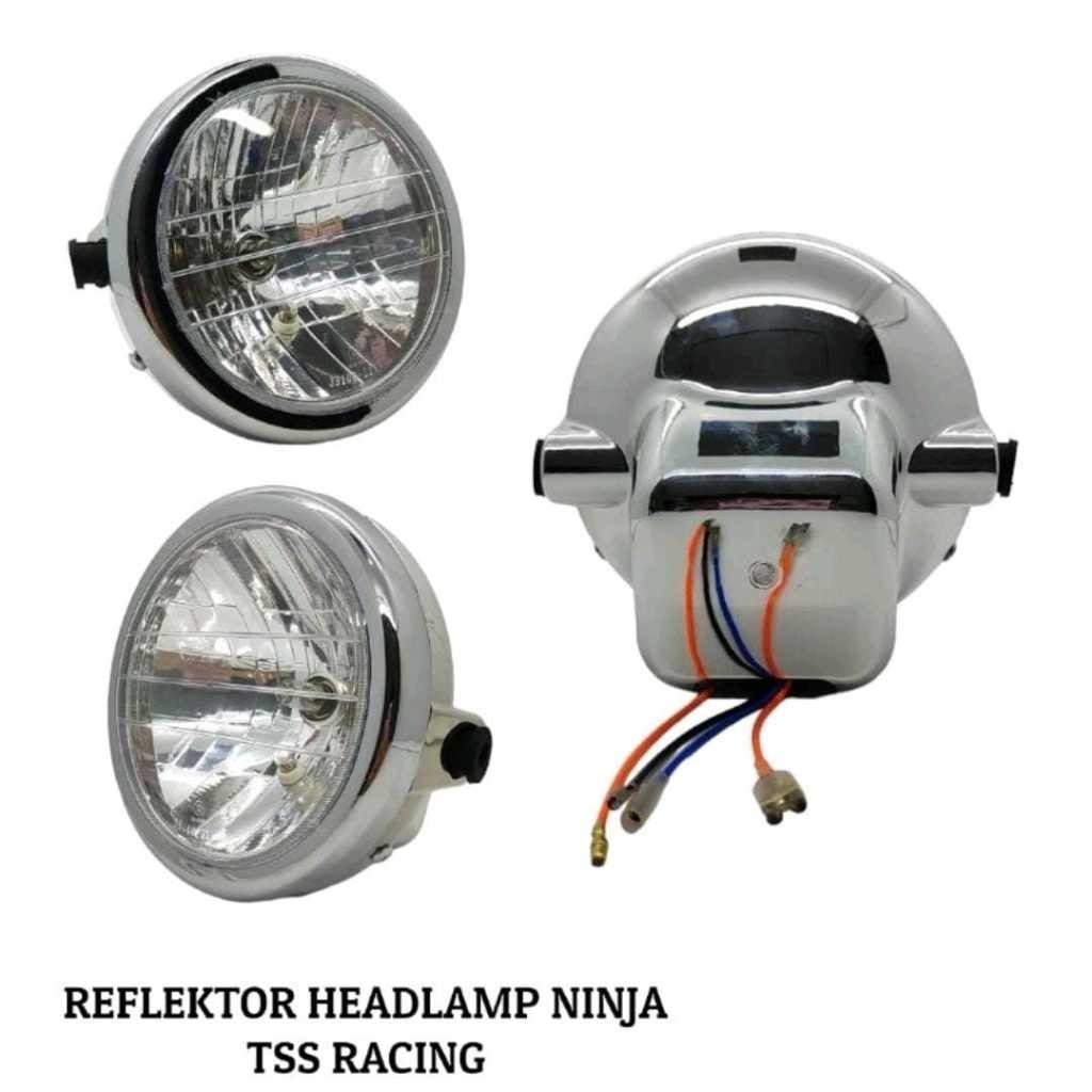 READY ORIGINAL Reflektor Lampu Depan Motor Ninja ss 150 pnp Tiger lama Tiger new 2000 full chrome