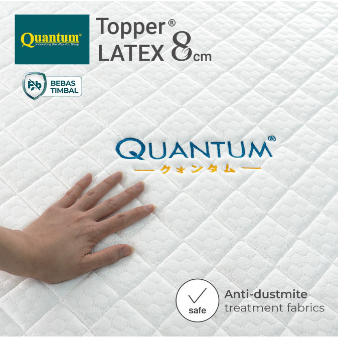 Quantum Natural Latex Topper 160 x 200 Cm Mattress topper kasur Box