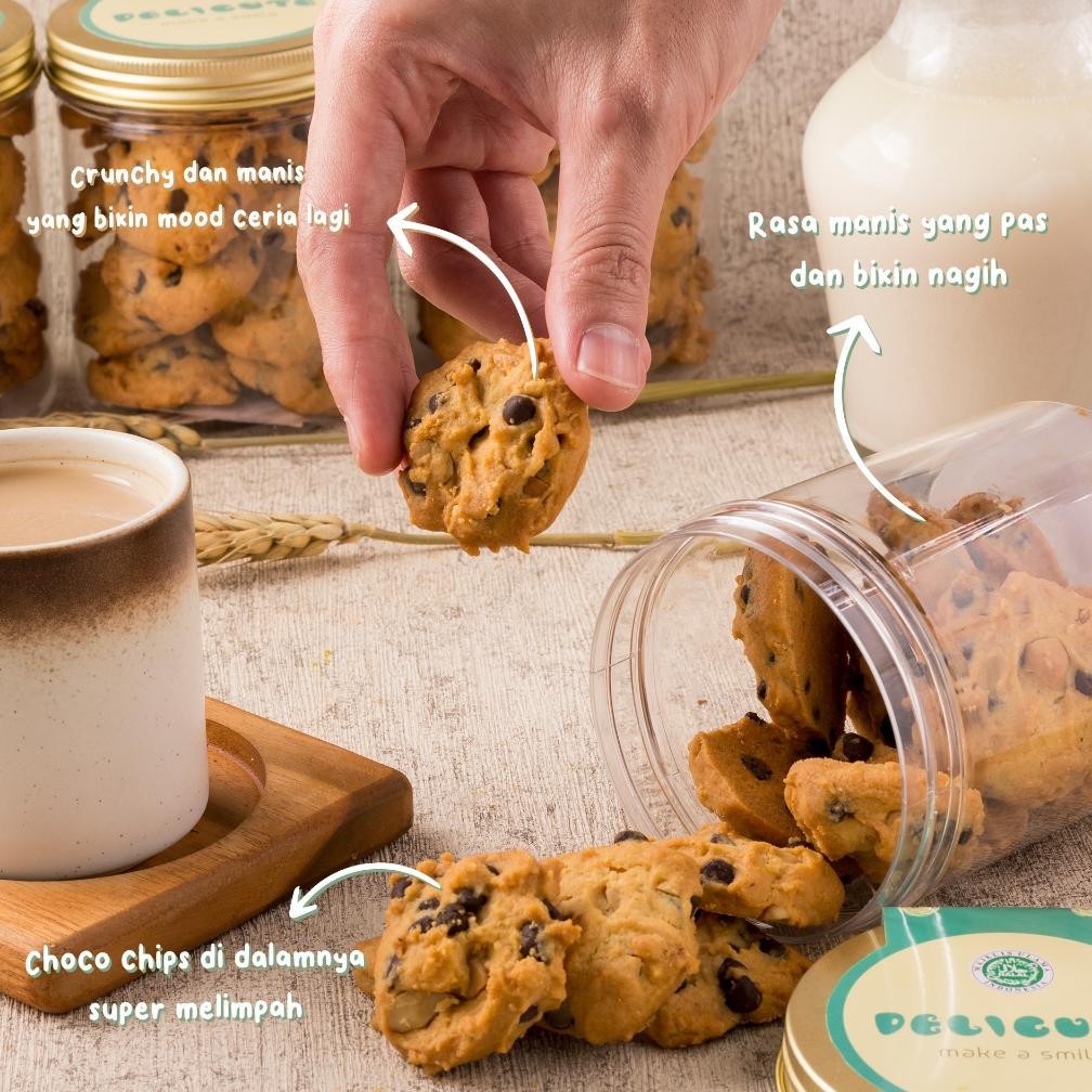 

{cookies} CHOCO CHIPS COOKIES DELICUTE - UKURAN 8 x 8,5 x 10 cm TERLARIS