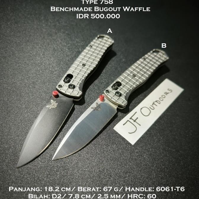 PISAU EDC UNBOXING OUTDOOR BENCHMADE BUGOUT WAFFLE GRIP VELAANGGIK5