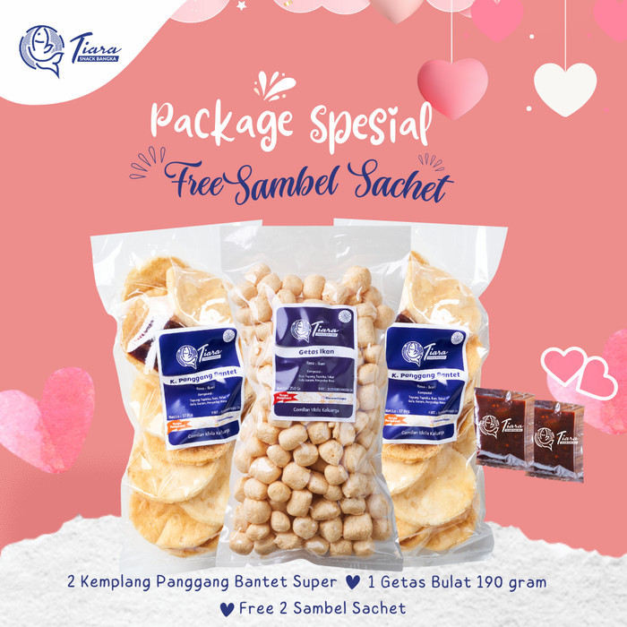 PACKAGE SPESIAL TIARA,GETAS,KEMPLANG PANGGANG TIARA SNACK BANGKA