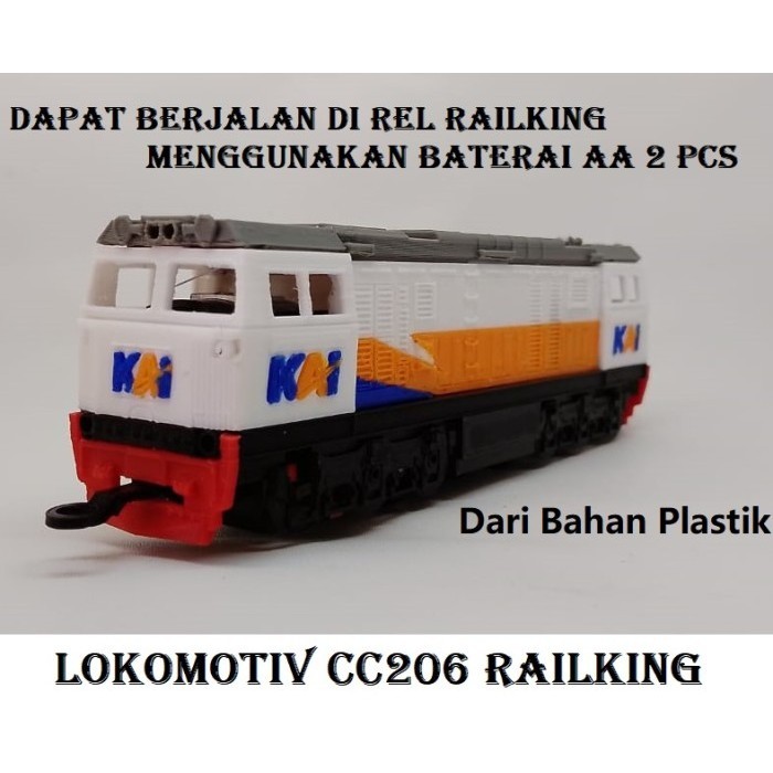 MAINAN LOKOMOTIF KERETA API KAI CC 206 RAILKING COSTUM