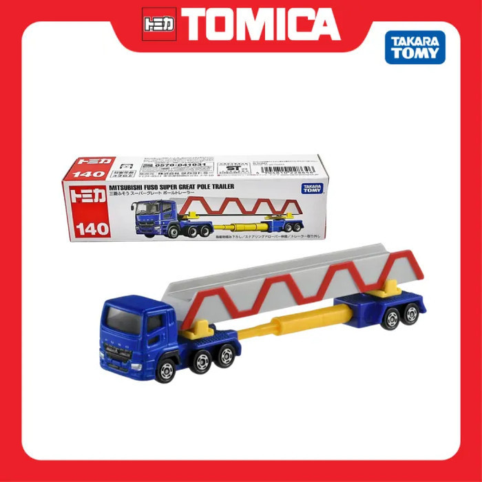 228646 Tomica Long #140 MItsubishi Fuso Super Great Pole Trailer Truck