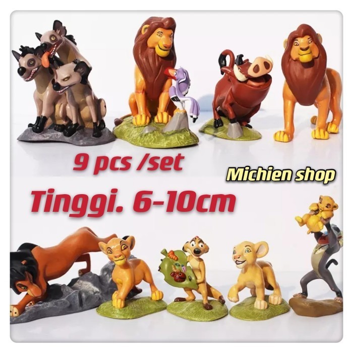 LION KING FIGURE SET 9 / MAINAN / CAKE TOPPER/MURAH