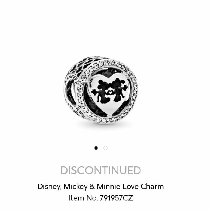 PANDORA CHARM DISNEY MICKEY MINNIE ORIGINAL