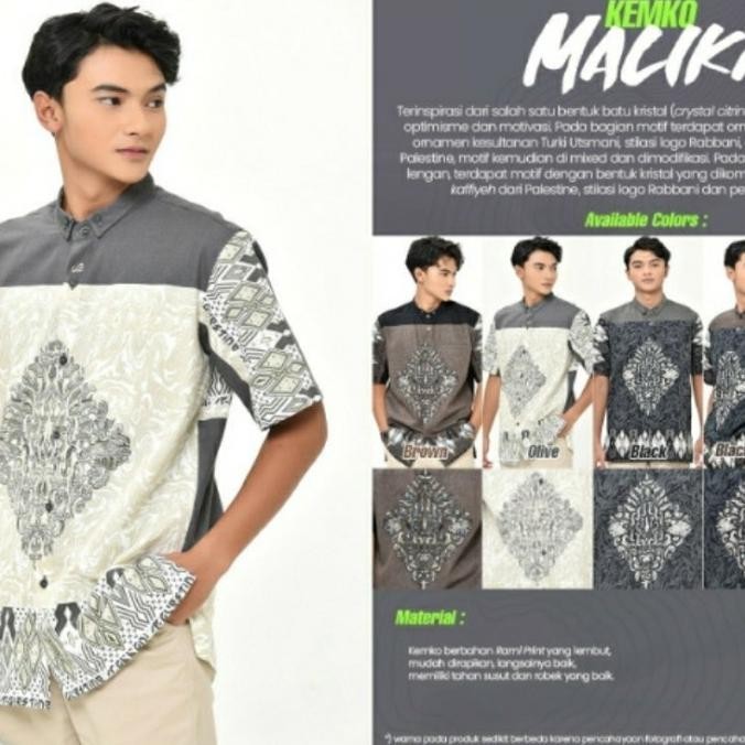Rabbani Kemko Malika Koko Baju Muslim Pria Lengan Pendek Xs-Xxl Axiataluo