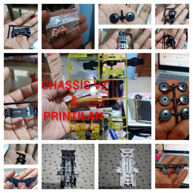 Varian Chassis Vz & Gearbox Vz & Printilan Vz ORI Tamiya