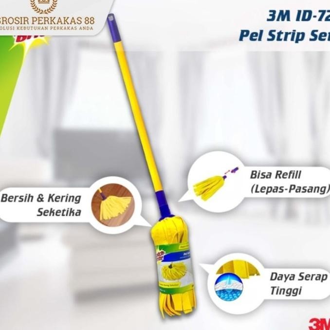 SCOTCH BRITE ALAT PEL LANTAI MICROFIBRE ID-72 PELAN GAGANG MOP PRAKTIS HANIFFAUZI231