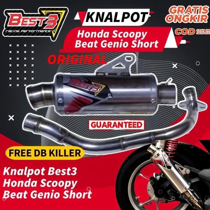 A04 Knalpot Racing Best3 Honda Scoopy Beat Genio Kenalpot Original