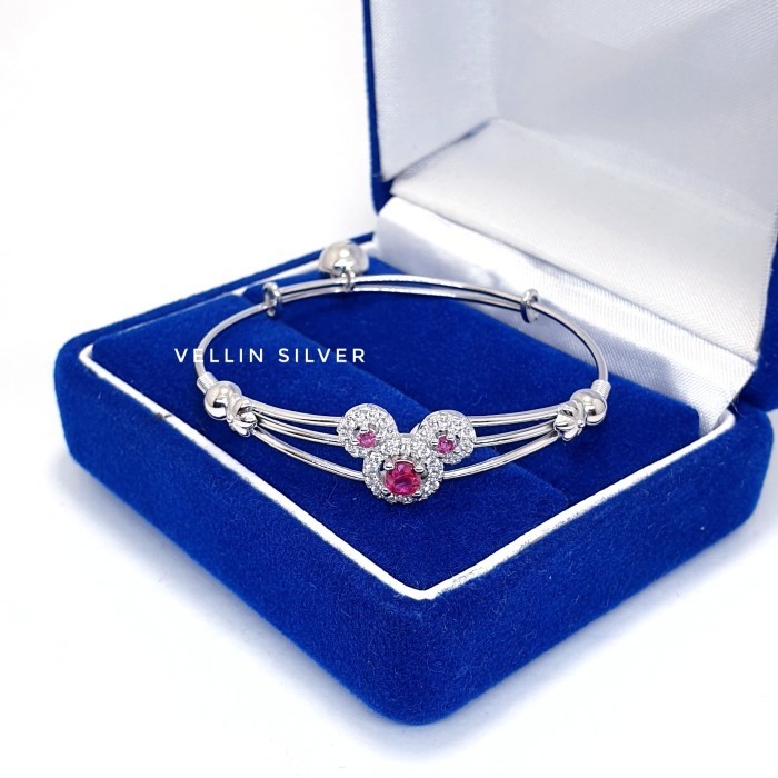 GELANG TANGAN ANAK PERAK 925 LAPIS EMAS PUTIH / GELANG ANAK