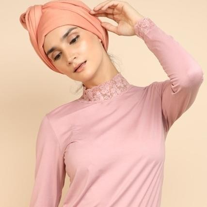 (Jumbo) Manset Baju Wanita Renda Premium Lengan Panjang Bahan Rayon