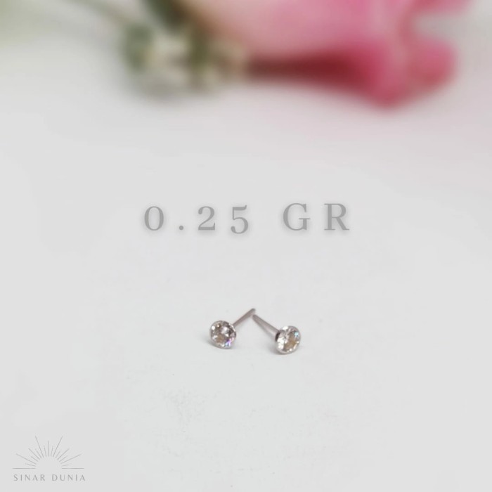 PELENIS TINDIK ANAK 0.25GR EMAS PUTIH ANTING ANAK SUWANG/SUWENG BAYI