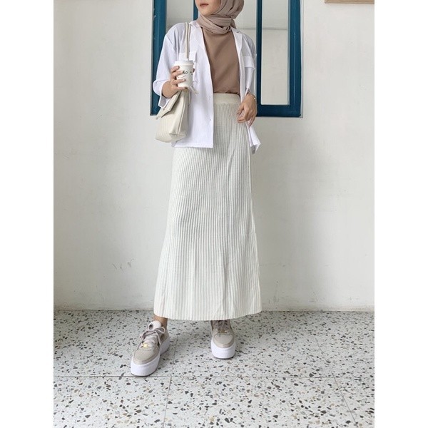 PREMIUM INAYA SKIRT / ROK RAJUT PAYUNG / skirt rajut A LINE