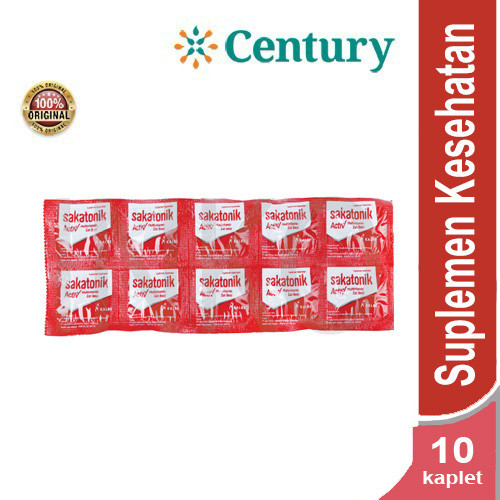 SAKATONIK ACTIV MULTIVITAMIN ZAT BESI 6 KAPLET / SUPLEMEN KESEHATAN / ZAT BESI