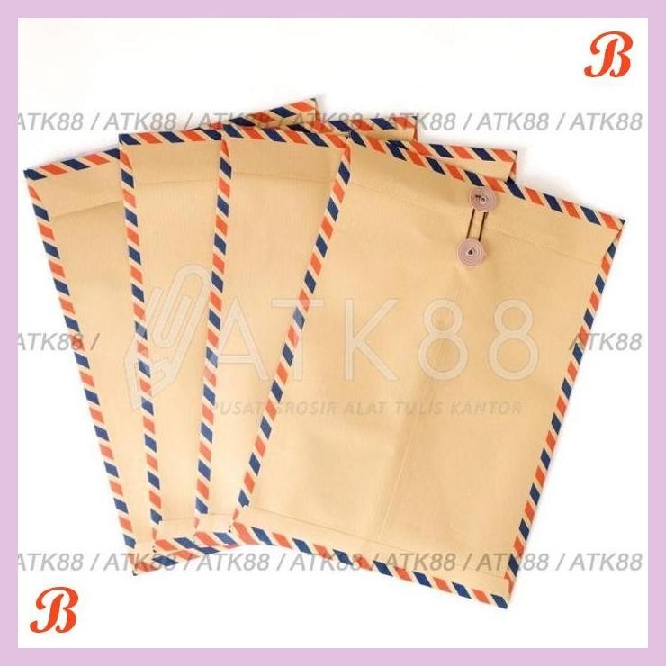 

| PGT | AMPLOP COKLAT TALI FOLIO AIRMAIL 310 CRAB 10 LEMBAR