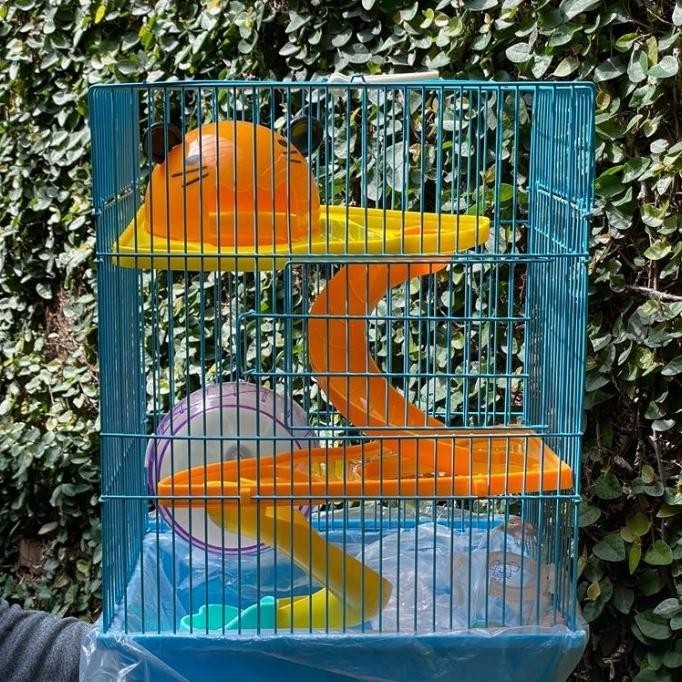 Kandang Hamster besar 3 tingkat pink CS