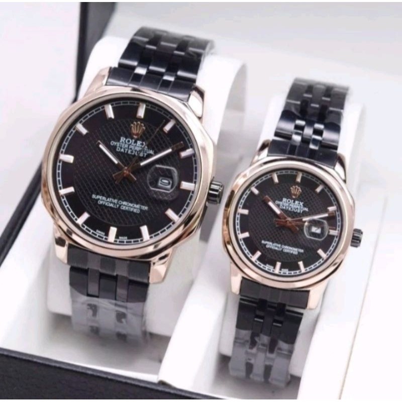 PROMO JAM TANGAN ROLEX COUPLE TERLARIS ANTI AIR FREE BOX ORI