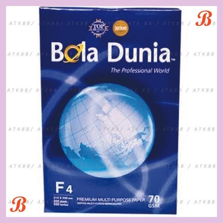 

| PGT | HVS F4 / FOLIO 70GR BOLA DUNIA