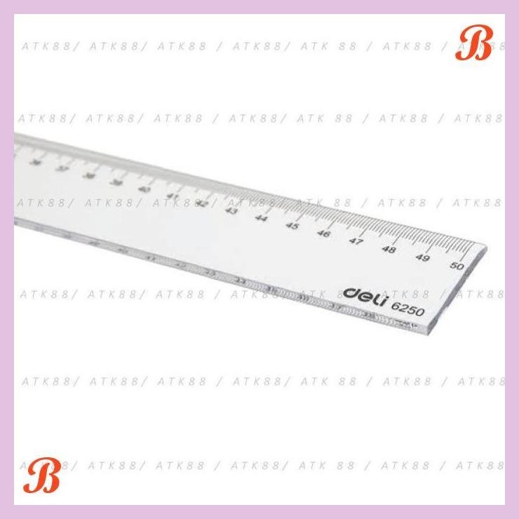 

| PGT | DELI E6250 PS RULER 50CM / PENGGARIS DELI PANJANG 50CM