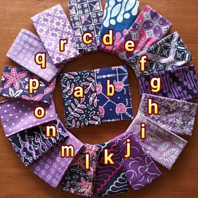 Trendy kain batik cap pekalongan serian ungu ,,