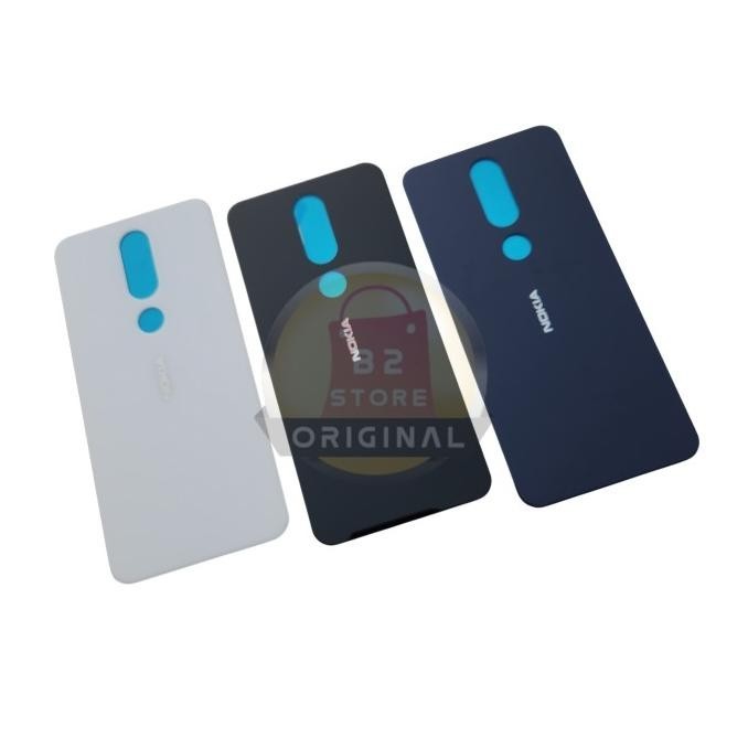 Model Baru Backdoor Tutup Belakang Backcover Back Kesing Nokia 6.1 Plus X6 TA1116 - Blue