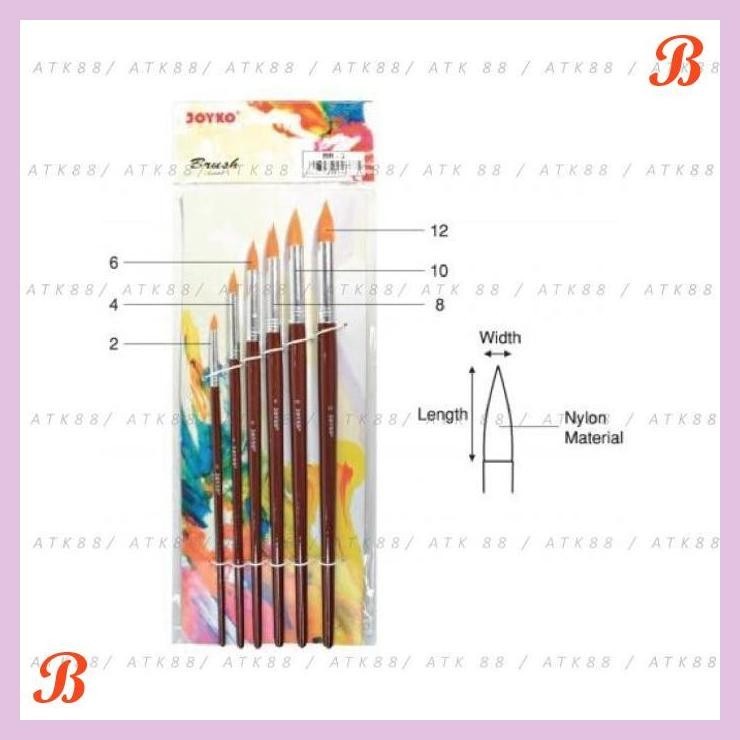 

| PGT | KUAS LUKIS / BRUSH JOYKO SET BR-3 ROUND