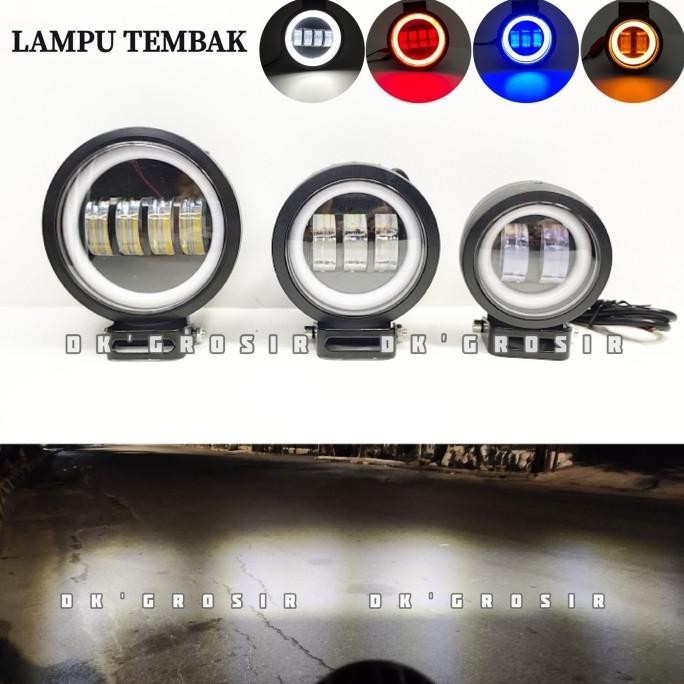 Terbaru - Lampu Tembak sorot mini daymaker Model bulat - Kuning, 2MATA ,,