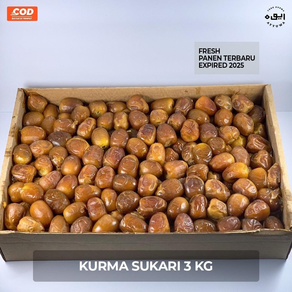 

Ready>>> Kurma Sukari Premium Grade A 3Kg / Kurma Sukkari / Kurma Raja Sukari Alqosim 3Kg