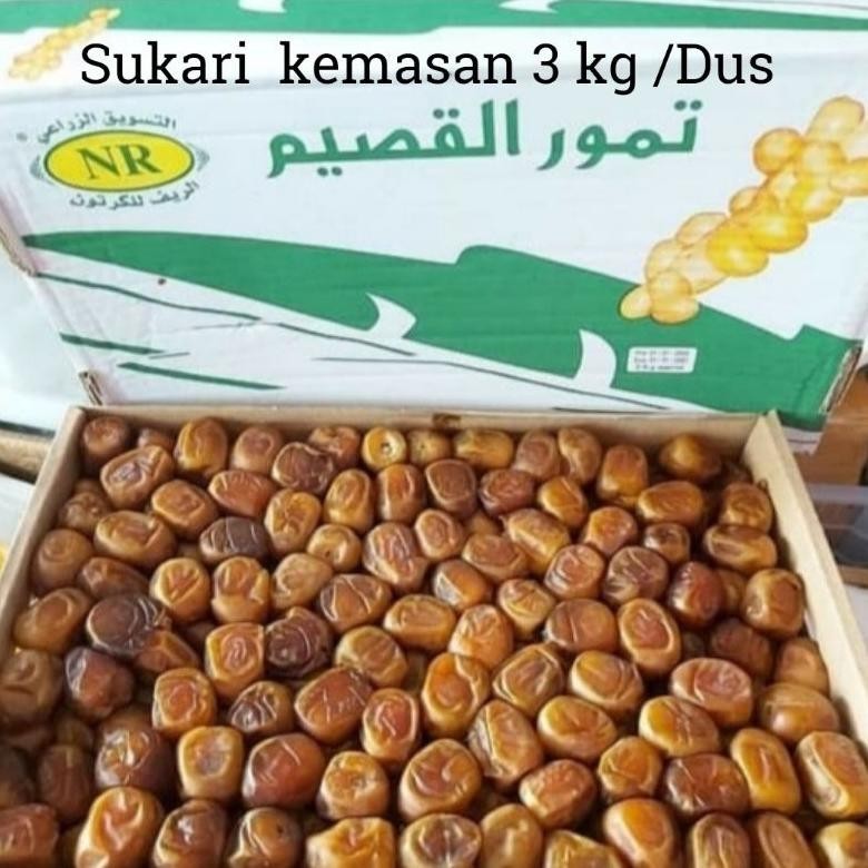 

Tersedia Promo!! Kurma Sukkari Rutab 3 Kg | Sukari Al-Qossim | Kurma Basah | Kurma Madu