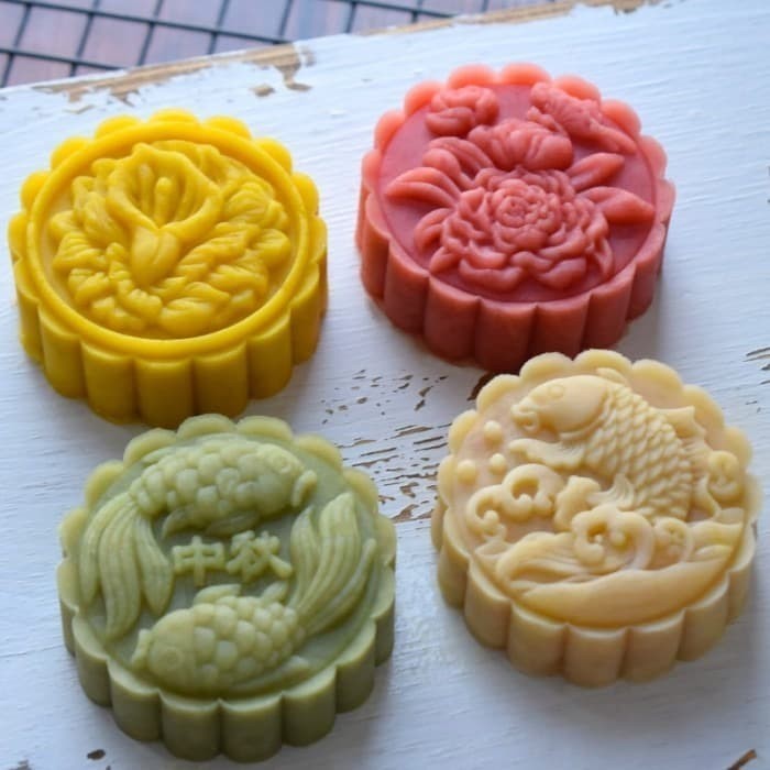 CETAKAN KUE BULAN 75GR BUNGA MOONCAKE 75 GRAM 75 GR MOON CAKE PRESS