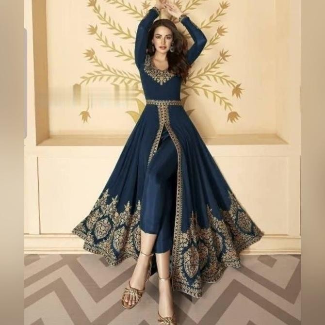 Setelan Baju India Xl Miss Katrina Navy Baju Muslim Pesta Pri At