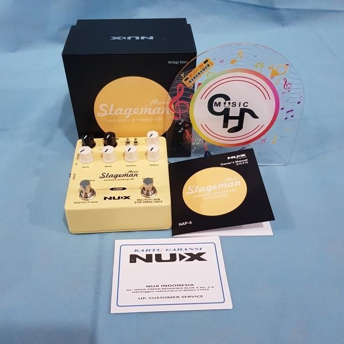 Nux Nap5 Nap-5 Nap 5 Stageman Floor Efek Gitar Akustik Preamp + Di