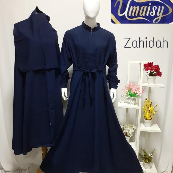 Gamis Set Akhwat Syar'I Murah Wolfis Zahidah Umaisy Free Cadar Bandana