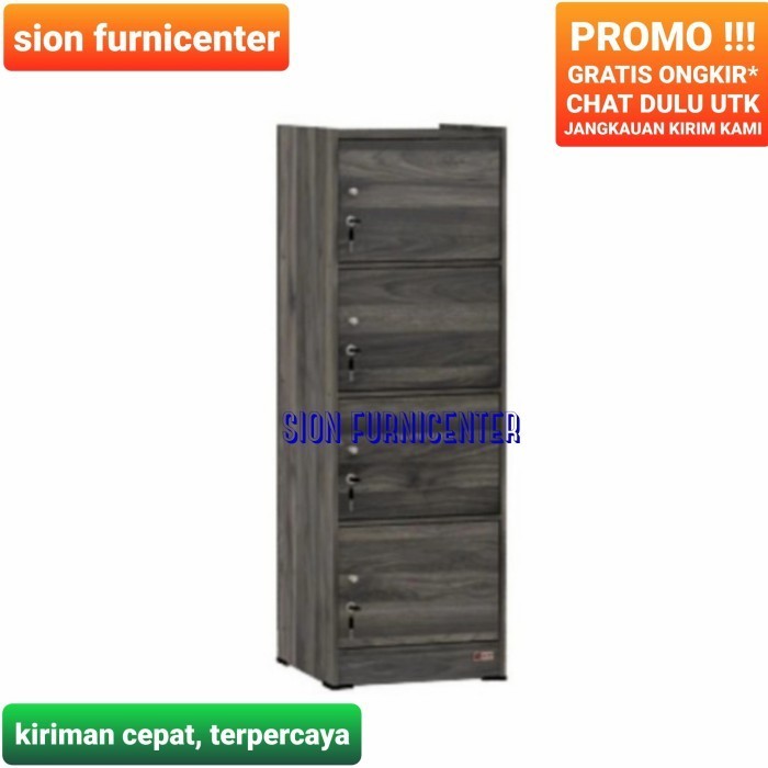 

Activ rak susun 4 tingkat minimalis / lemari arsip kayu 4 pintu