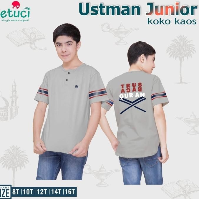 Koko Kaos Anak Laki Laki Muslim Remaja Tanggung Usia 8-15 Tahun