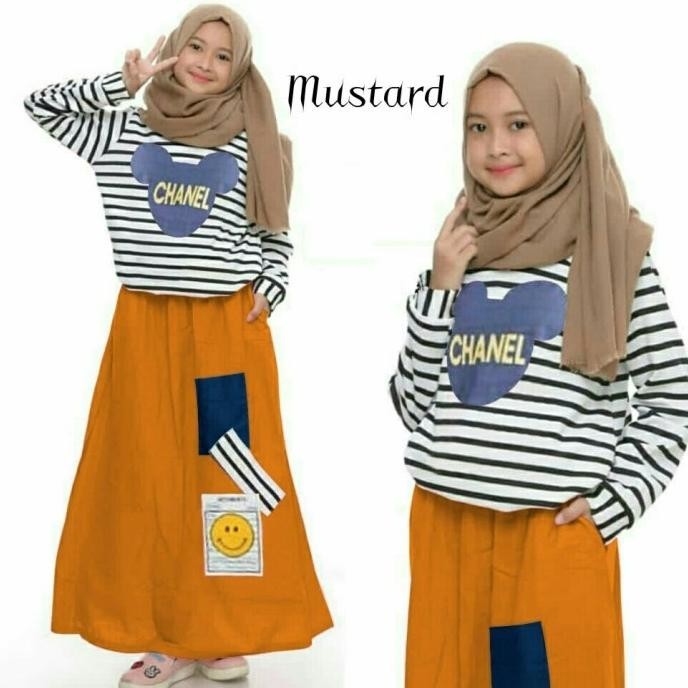 Setelan Rok Anak Perempuan Muslim Baju Muslim Anak Perempuan Babyteri