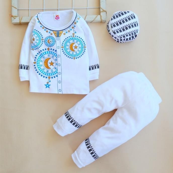 Setelan Baju Koko Anak Bayi Laki Laki Cowok Usia 6 Bulan - 2 Tahun-01