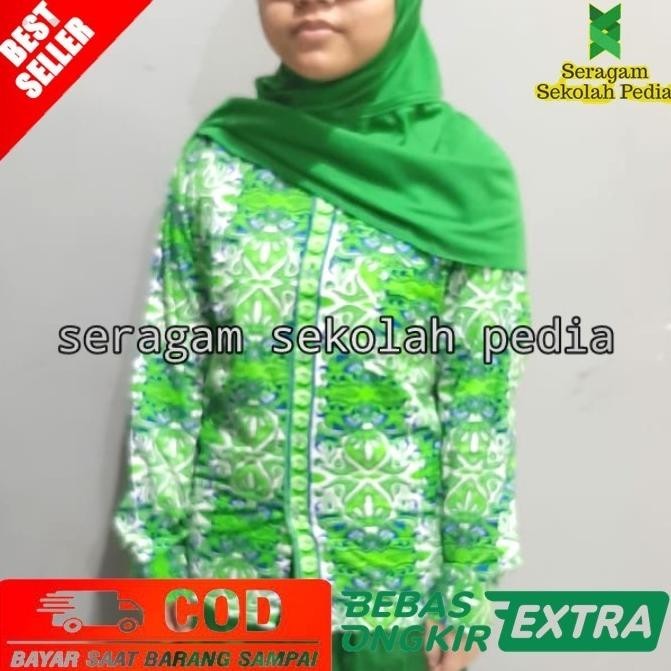 Baju Batik Sd Al Azhar Lengan Panjang / Seragam Sekolah Sd Al Azhar